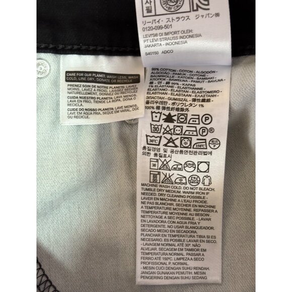 Levi's 559 Jeans Men's 40X30 Black Relaxed Fit Straight Leg Flex Dark Stretch - Picture 9 of 12